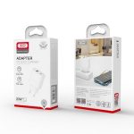 ADAPTOR PRIZA XO L81A PD QC 3.0 3A 1XUSB, 1XUSB-C alb