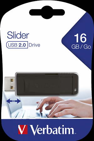 USB 16GB VERBATIM Slider 2.0 negru