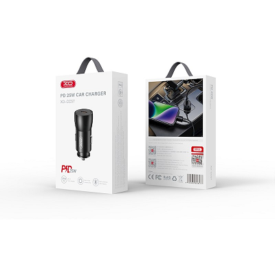 ADAPTOR AUTO XO CC57 PD 25W 1XUSB-C negru