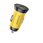 ADAPTOR AUTO BOROFONE BZ26 + TypeC PD 30W 3A galben