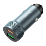 ADAPTOR AUTO HOCO Z49B USB QC 18W + TypeC 20W PD38W gri