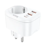 ADAPTOR PRIZA HOCO NS3 cu iesire TypeC PD 20W+2XUSB QC3.0 3A alb