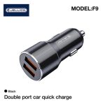 ADAPTOR AUTO JELLICO F9 36W 2XUSB, QC3.0 negru
