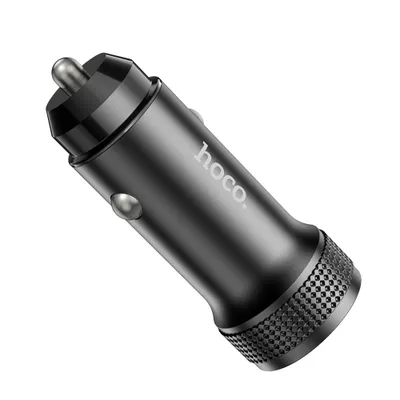 ADAPTOR AUTO HOCO Z49B USB QC 18W + TypeC 20W PD38W negru