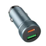ADAPTOR AUTO HOCO Z49B USB QC 18W + TypeC 20W PD38W gri
