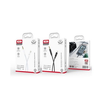 CABLU JACK AUDIO XO NB-R211A Iphone jack 3.5mm 1M alb-albastru