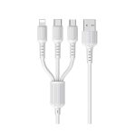 CABLU DATE BOROFONE BX16 3in1 Iphone-Micro-Type C 1m alb