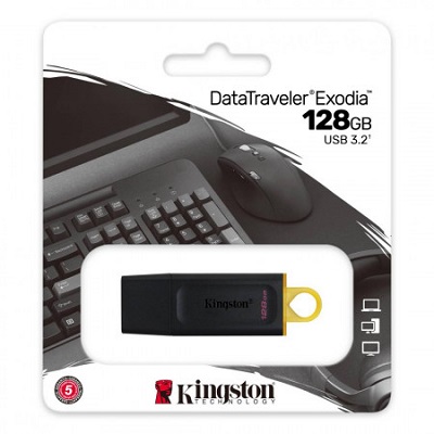 USB 128GB KINGSTON 3.2 Exodia negru