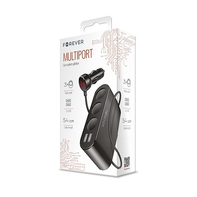 SPLITER AUTO FOREVER 2XUSB 3933 2.4A