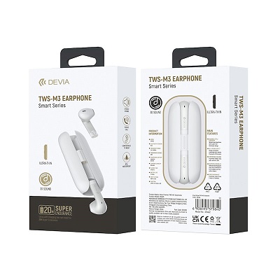 CASCA BLUETOOTH DEVIA TWS Smart M3 alb