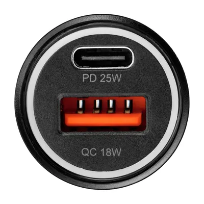 ADAPTOR AUTO BLUE STAR CC396 3A 25W USB A PD QC3.0 5784 negru