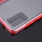 HUSA SILICON FATA SPATE FULL COVER PC+TPU SAMSUNG A51 transparent-rosu