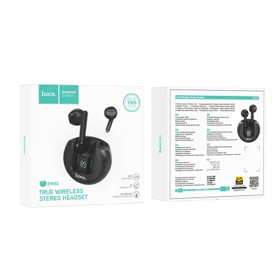 CASCA BLUETOOTH HOCO TWS EW32 negru