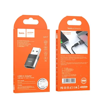 ADAPTOR OTG HOCO Type-C UA17 negru