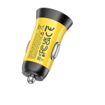 ADAPTOR AUTO BOROFONE BZ26 + TypeC PD 30W 3A galben