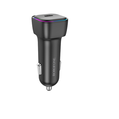 ADAPTOR AUTO BOROFONE BZ28 + TypeC PD 30W 3A negru