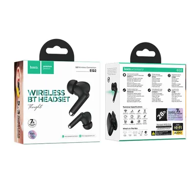 CASCA BLUETOOTH HOCO TWS EQ2 negru