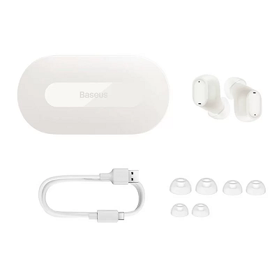 CASCA BLUETOOTH BASEUS TWS EZ10 alb