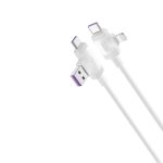 CABLU DATE 4in1 XO-NB237 USB + USB-C IPHONE + USB-C 1m 3A alb