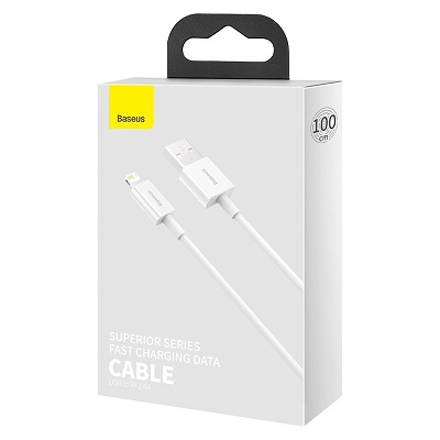 CABLU DATE BASEUS IPHONE 1m 2.4A 5413 alb