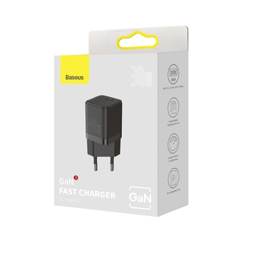 ADAPTOR BASEUS GaN3 TypeC PD 30W negru