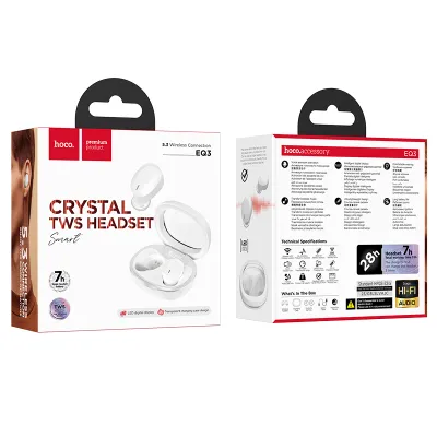 CASCA BLUETOOTH HOCO TWS EQ3 alb