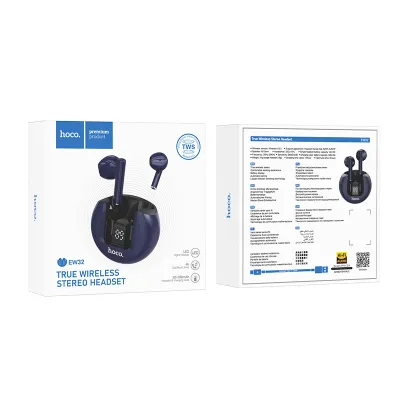 CASCA BLUETOOTH HOCO TWS EW32 albastru