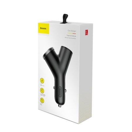 SPLITER AUTO BASEUS CCALL-YX01 Y TYPE 2xusb 3.4A negru