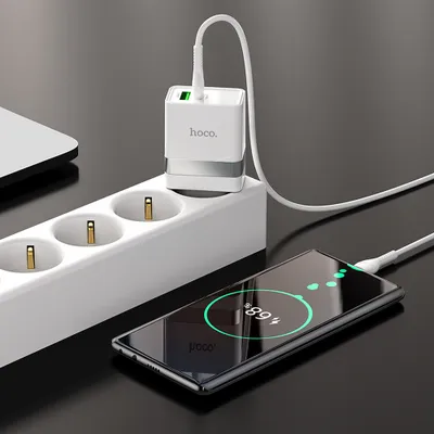 ADAPTOR PRIZA HOCO N21 USB QC3.0 PD 30W alb