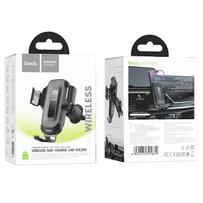SUPORT AUTO HOCO HW2 +incarcare wirelles 15W negru