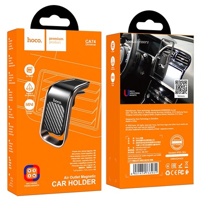 SUPORT AUTO MAGNETIC HOCO CA74 negru-gri