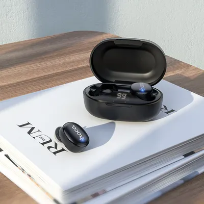 CASCA BLUETOOTH HOCO TWS EW11 negru