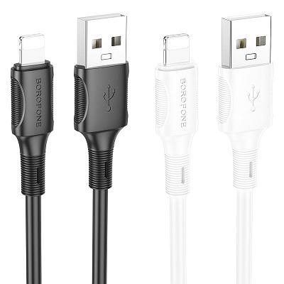 CABLU DATE BOROFONE IPHONE BX80 1m 2.4A alb