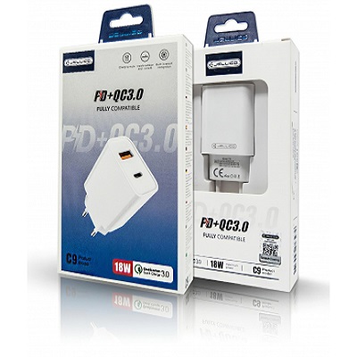 ADAPTOR PRIZA JELLICO C9 PD, QC3.0, 18W
