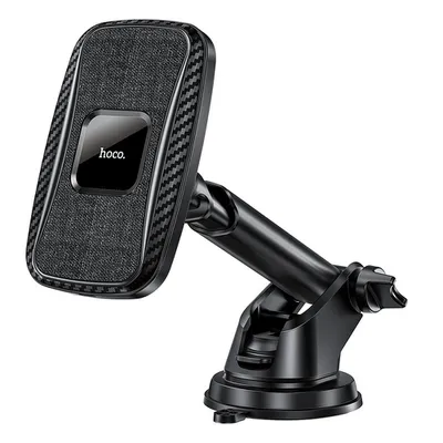 SUPORT AUTO HOCO CA75 magnetic 15W cu incarcare wireless negru