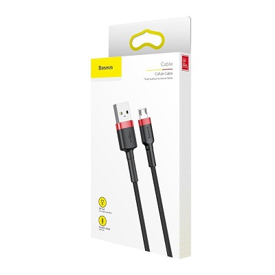 CABLU DATE BASEUS MICROUSB CAMKLF C91 1.5A 2M ROSU/NEGRU