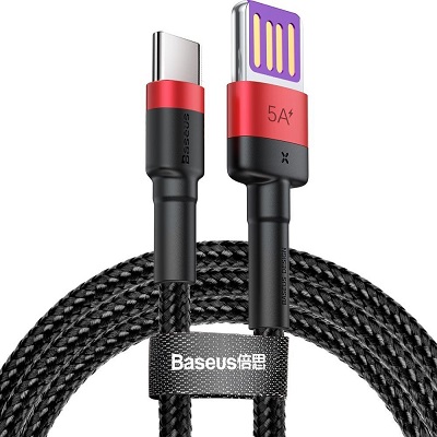 CABLU DATE BASEUS Cafule Quick Charging TYPE C 40W 1M ROSU/NEGRU CATKLF P91