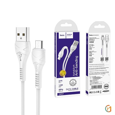 CABLU DATE MICROUSB X37 HOCO 1M ALB