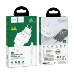 Incarcator retea Hoco N2 cu cablu Iphone 1xusb 2.1A alb