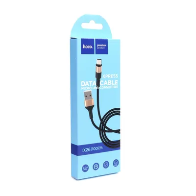 CABLU DATE HOCO MICROUSB X26 1M negru-gold