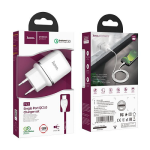 Incarcator retea Hoco N3 cu cablu Type-c QC 3.0 1xusb 18W alb