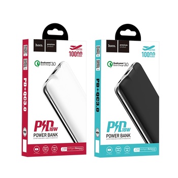 POWER BANK 10000 mAh HOCO J39+cablu Type c PD QC 3.0 alb