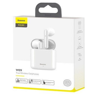 CASCA BLUETOOTH TWS W09 Baseus alb