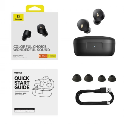 CASCA BLUETOOTH BASEUS TWS E18 negru