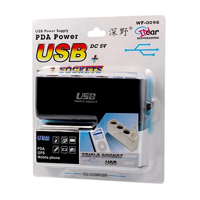 SPLITER AUTO 3 PORTURI USB WF 0096