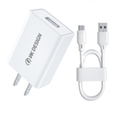 INCARCATOR PRIZA WK Microusb WP U118, 1XUSB, 2A, 10W alb