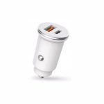 Adaptor auto XO-CC25 cu iesire TYPE C QC 3.0+PD alb