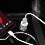 Incarcator auto HOCO Iphone Z27 Staunch 2xusb, 2.4A alb