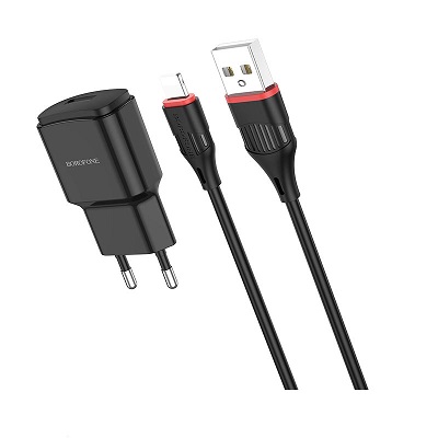 INCARCATOR RETEA BOROFONE IPHONE BA48A 1xusb, 2.1A Negru
