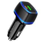 ADAPTOR AUTO BOROFONE BZ14A Dual Port USB-C / USB PD 20W QC 3.0 negru